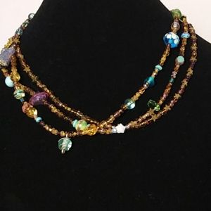 13" beaded necklace